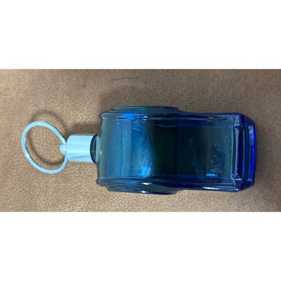 VINTAGE 70'S AVON THE BIG WHISTLE AFTER SHAVE GLASS BOTTLE BLUE DECANTER COLOGNE - Picture 4 of 5